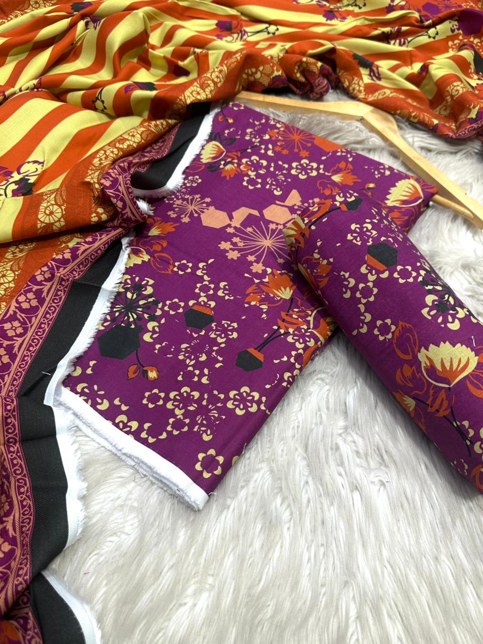 Bareeze leftover Khadar Threepiece Allover shirt and trouser