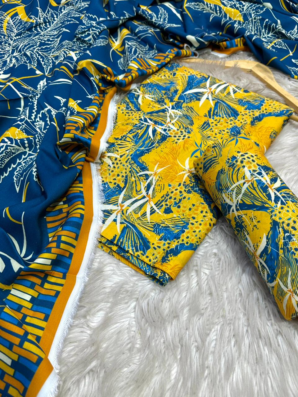 Bareeze leftover Khadar Threepiece Allover shirt and trouser