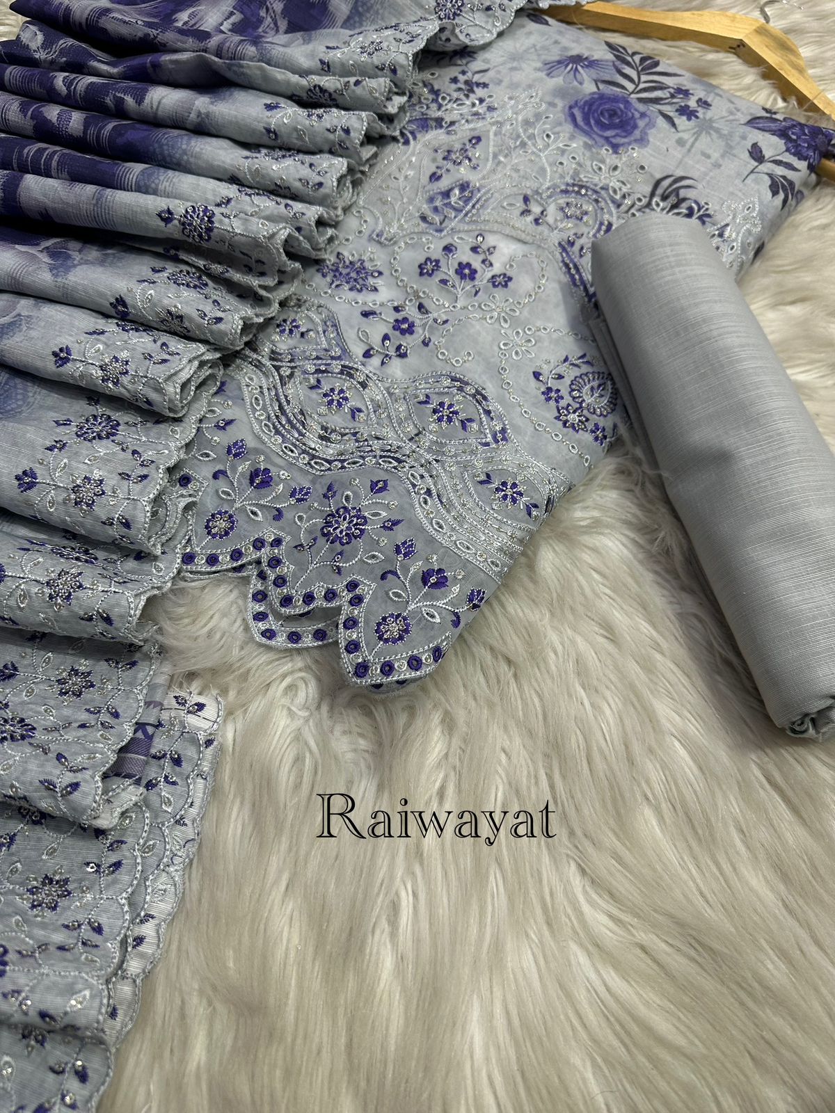 Raiwayat Luxury Three-Piece Khaddar Suit