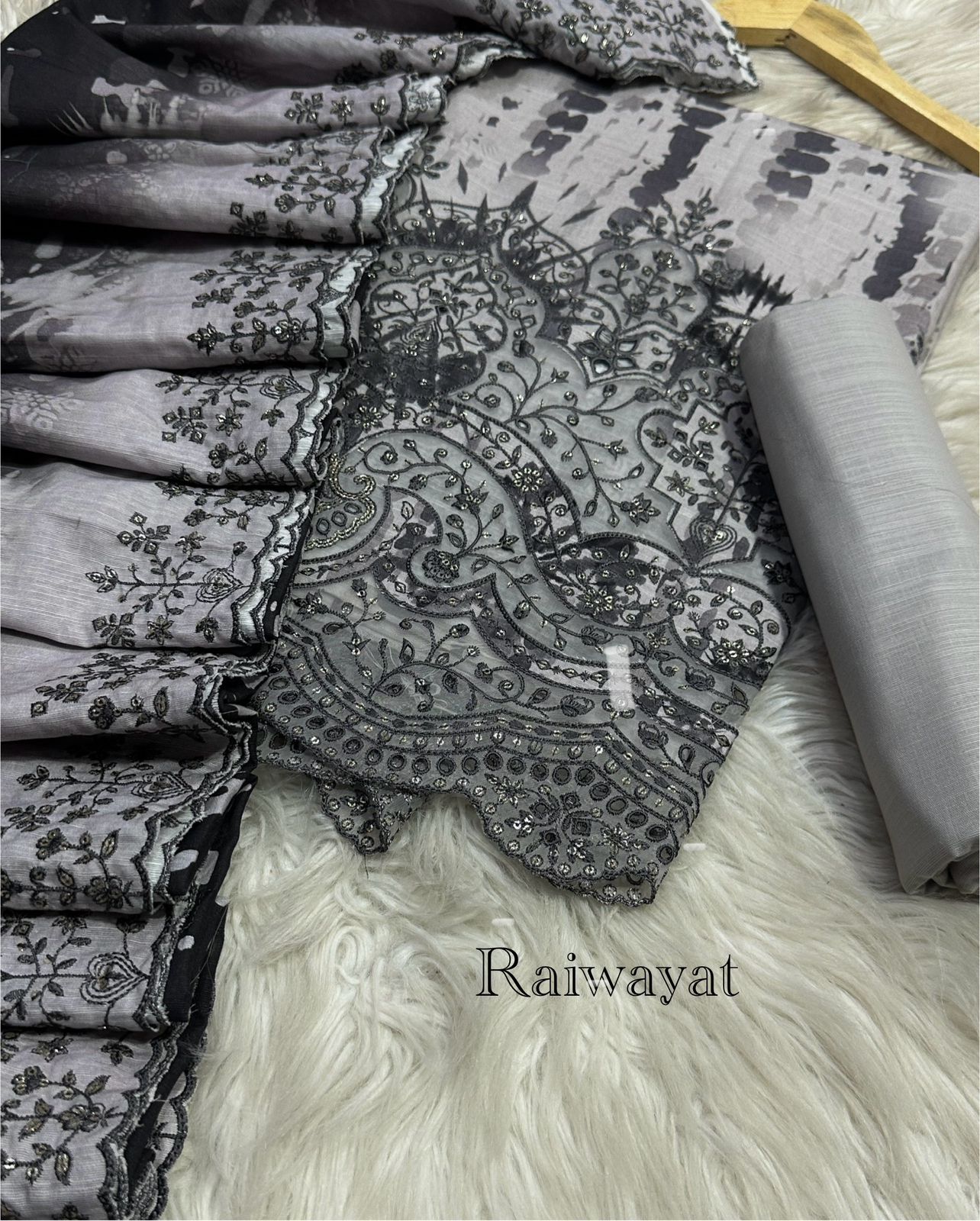 Raiwayat Luxury Three-Piece Khaddar Suit