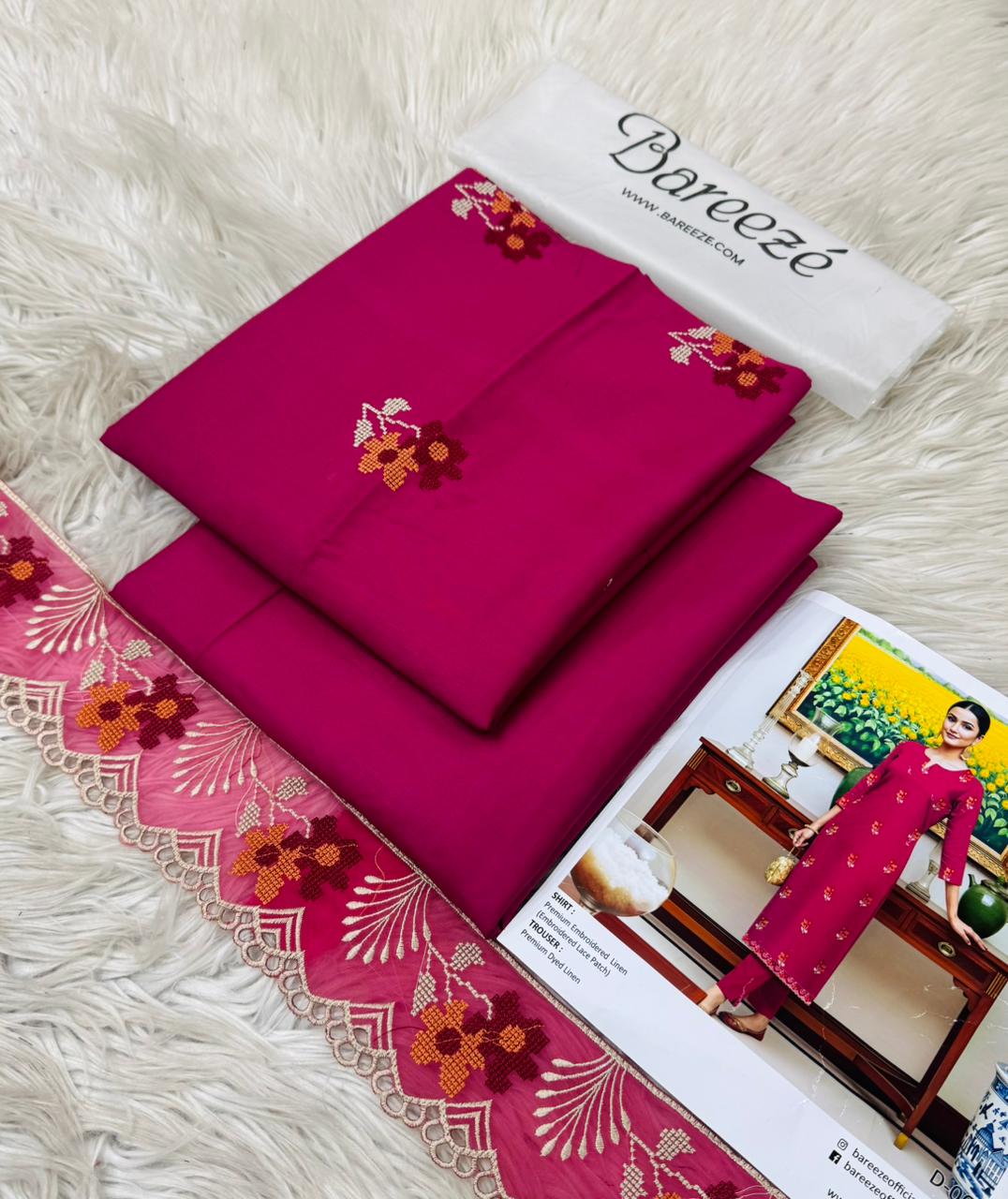 Bareeze Unstitched Two Piece Embroidered