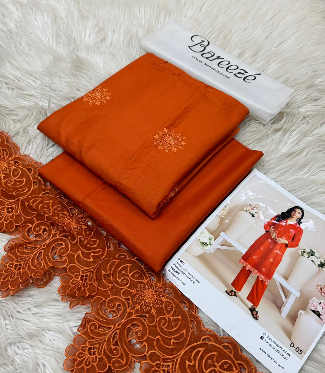 Bareeze Unstitched Two Piece Embroidered