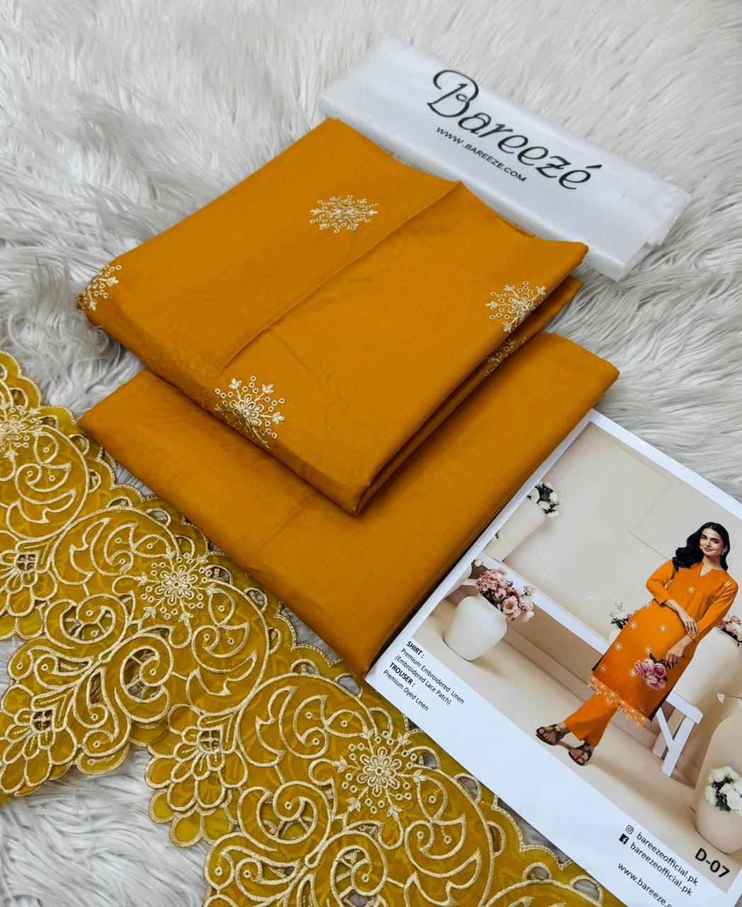 Bareeze Unstitched Two Piece Embroidered